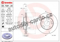 Brzdový kotouč BREMBO 09.7291.20 - MERCEDES-BENZ