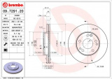 Brzdový kotouč BREMBO 09.7291.20 - MERCEDES-BENZ