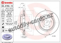 Brzdový kotouč BREMBO 09.A760.11 - MERCEDES-BENZ