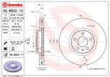 Brzdový kotouč BREMBO 09.B822.10 - AUDI