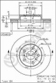Brzdový kotouč BREMBO 09.5676.10 - TOYOTA