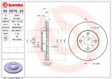 Brzdový kotouč BREMBO 09.5676.20 - TOYOTA