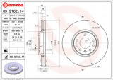 Brzdový kotouč BREMBO 09.9162.14 - OPEL, SAAB