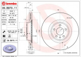 Brzdový kotouč BREMBO 09.B970.11 - AUDI, PORSCHE