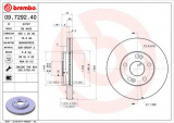 Brzdový kotouč BREMBO 09.7292.40 - RENAULT