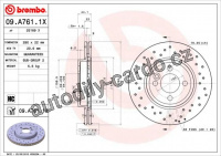 Brzdový kotouč BREMBO 09.A761.1X - MINI