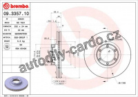 Brzdový kotouč BREMBO 09.3357.10 - RENAULT