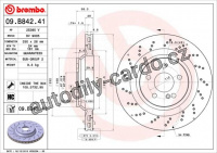 Brzdový kotouč BREMBO 09.B842.41 - MERCEDES-BENZ
