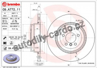 Brzdový kotouč BREMBO 09.A772.11 - LAND ROVER