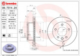 Brzdový kotouč BREMBO 09.7314.24 - VW