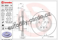 Brzdový kotouč BREMBO 09.9581.11