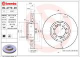 Brzdový kotouč BREMBO 09.A779.20