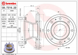 Brzdový kotouč BREMBO 09.7316.20 - IVECO