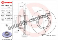 Brzdový kotouč BREMBO 09.7322.10 - VOLVO