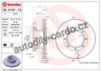 Brzdový kotouč BREMBO 09.9181.10 - MERCEDES-BENZ