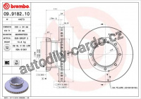 Brzdový kotouč BREMBO 09.9182.10 - MERCEDES-BENZ