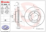 Brzdový kotouč BREMBO 09.B968.11 - TOYOTA