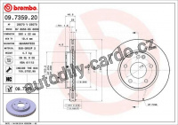 Brzdový kotouč BREMBO 09.7359.20  MERCEDES-BENZ
