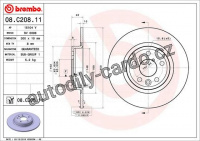 Brzdový kotouč BREMBO 08.C208.11