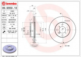 Brzdový kotouč BREMBO 09.9350.10 - SUZUKI