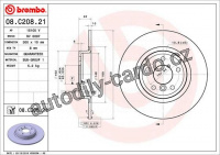 Brzdový kotouč BREMBO 08.C208.21