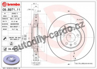 Brzdový kotouč BREMBO 09.B971.11 - AUDI