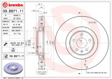 Brzdový kotouč BREMBO 09.B971.11 - AUDI