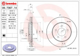 Brzdový kotouč BREMBO 09.7367.14 - CHRYSLER, DODGE