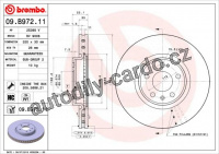 Brzdový kotouč BREMBO 09.B972.11 - AUDI