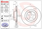 Brzdový kotouč BREMBO 09.A817.21 - MERCEDES-BENZ