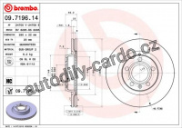 Brzdový kotouč BREMBO 09.7196.11