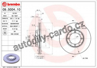Brzdový kotouč BREMBO 09.5004.10 - HYUNDAI
