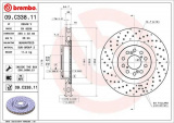 Brzdový kotouč BREMBO 09.C338.11 - HONDA