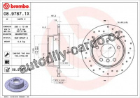 Brzdový kotouč BREMBO 08.9787.1X