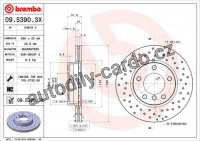 Brzdový kotouč BREMBO 09.5390.3X