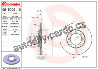 Brzdový kotouč BREMBO 09.5009.10 - MITSUBISHI
