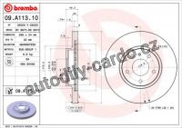 Brzdový kotouč BREMBO 09.A113.11