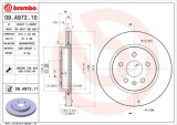 Brzdový kotouč BREMBO 09.A972.10 - CHEVROLET, OPEL, SAAB