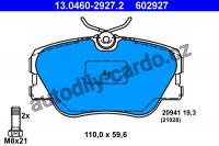 Sada brzdových destiček ATE 13.0460-2927 (AT 602927) - MERCEDES-BENZ
