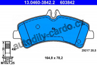 Sada brzdových destiček ATE 13.0460-3842 (AT 603842) - MERCEDES-BENZ, VW