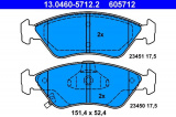 Sada brzdových destiček ATE 13.0460-5712 (AT 605712) - KIA