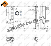 Chladič, chlazení motoru NRF 53849