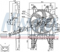 Ventilátor chladiče NISSENS 85140