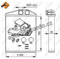 Výměník tepla, vnitřní vytápění NRF 54275
