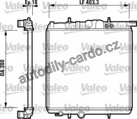 Chladič, chlazení motoru Valeo 732885
