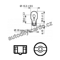 Žárovka W16W 12V 16W PHILIPS 12067CP