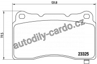 Sada brzdových destiček BREMBO P09004E