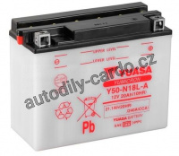 Motobaterie YUASA Y50-N18L-A 20Ah 260A 12V P+ /205x90x162/
