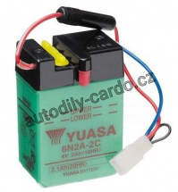 Motobaterie YUASA 6N2A-2C 2Ah 6V L+ /70x47x106/