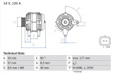 Alternátor BOSCH (BO 0986080270)
